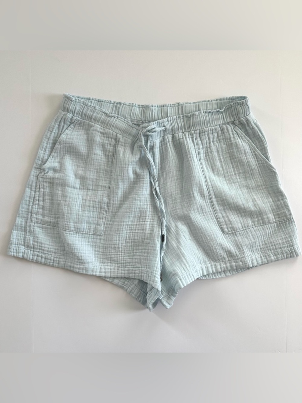 GAP Crinkle Gauze Pull on Shorts in Poolside Blue | XL Tall | GUC